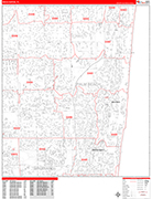 Boca Raton  Wall Map Red Line Style